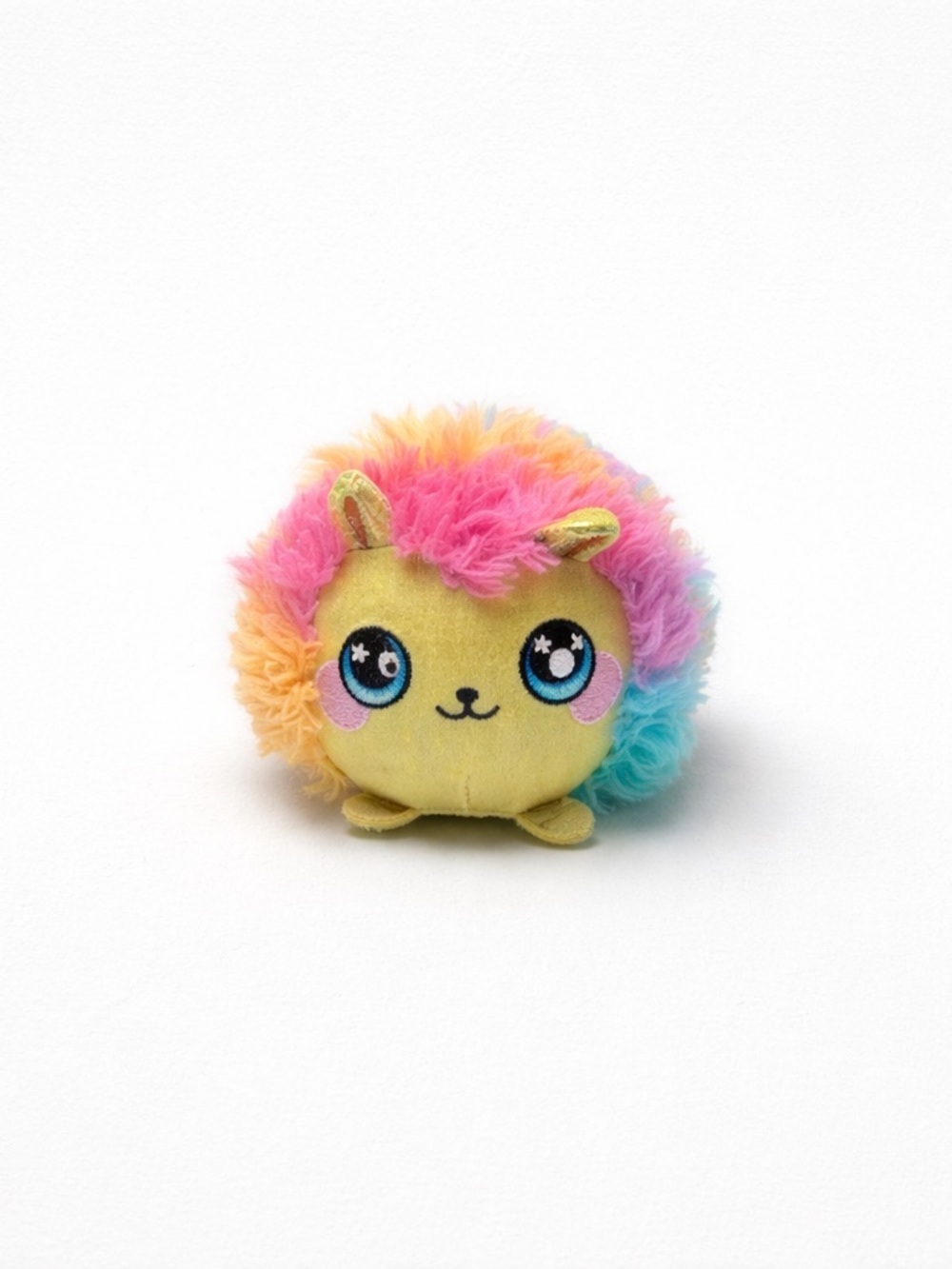 Squeezamals Kitty Cat Rainbow Ball Approx 3” Florescent Plush Stuffed Toy Animal
